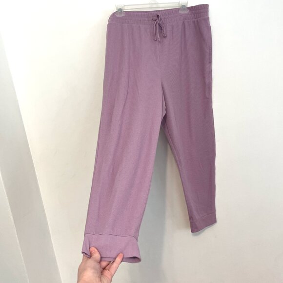 VICTORIA'S SECRET VS Glow Waffle Jogger Lilac Lavender Purple Pajama Pants PJs - Picture 8 of 14